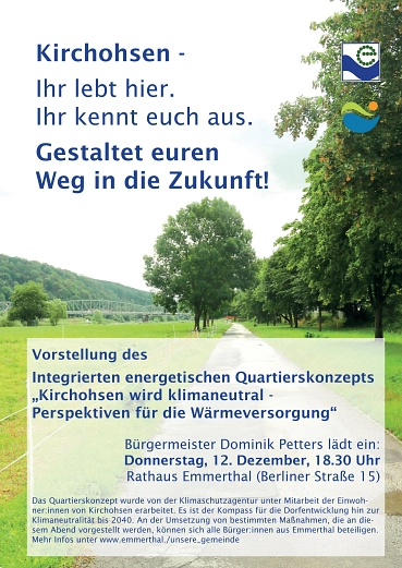 Plakat Quartierskonzept © Gemeinde Emmerthal